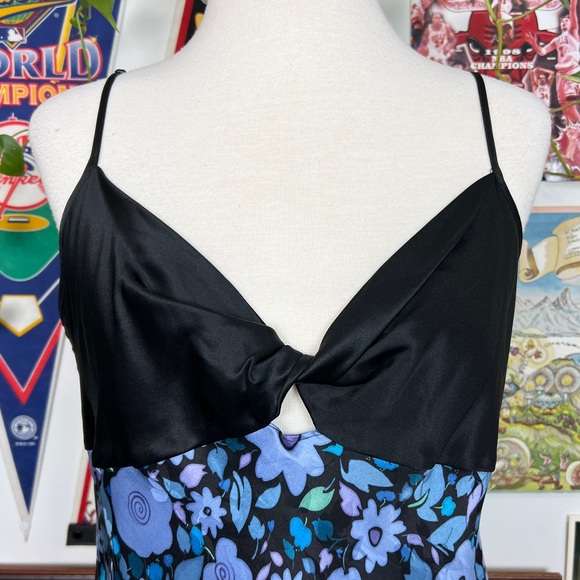 Vintage Floral Silk Slip Dress - Picture 3 of 5
